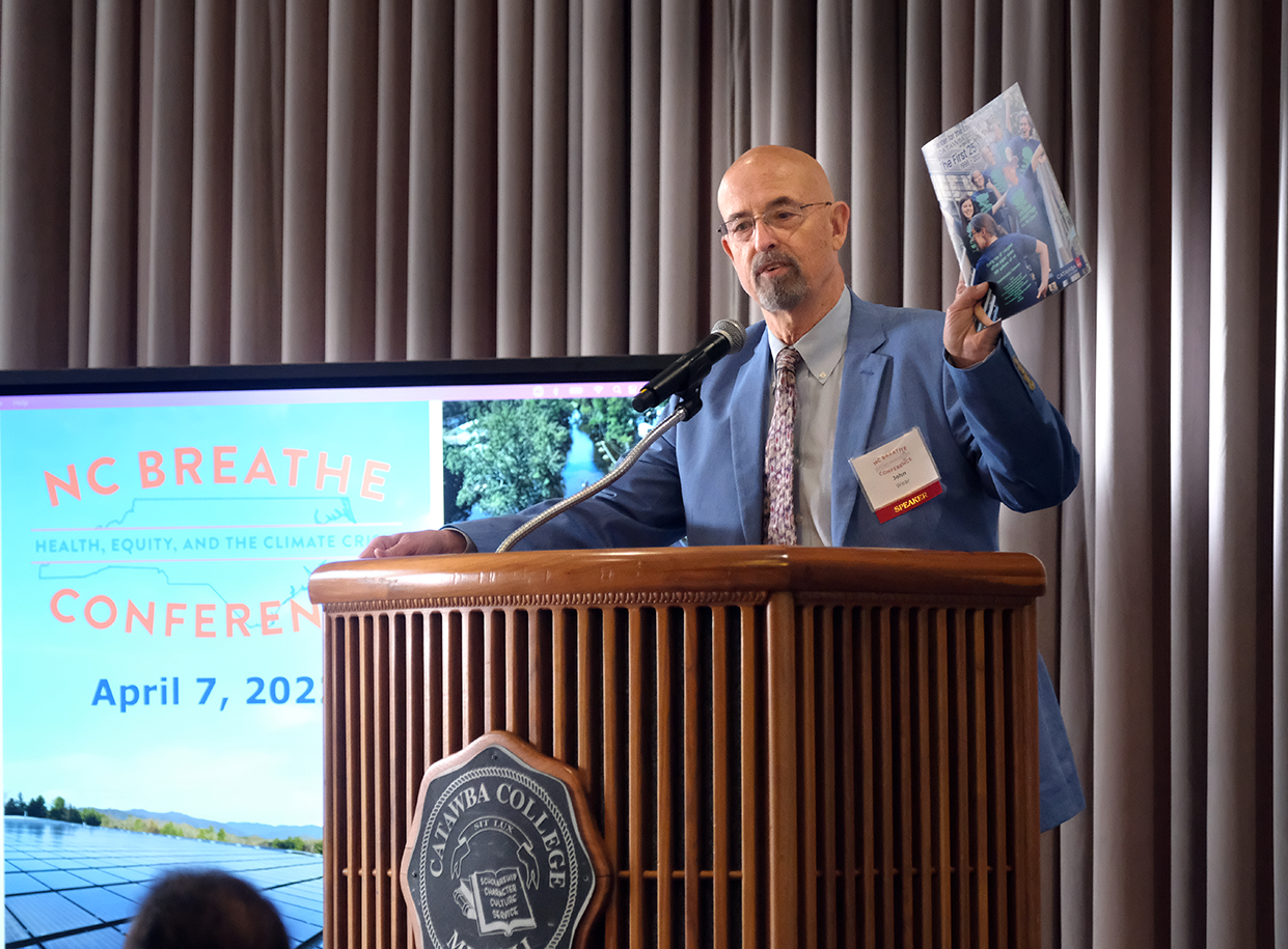 John Wear speaking at the NC Breathe Conference
